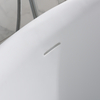 Circular shape free standing matt white solid surface bathroom bathtub