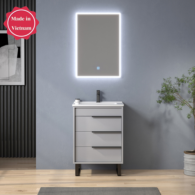 24 inch grey countertop Bathroom Vanity
