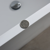 Square shape solid surface free standing matt white bathroom bathtub