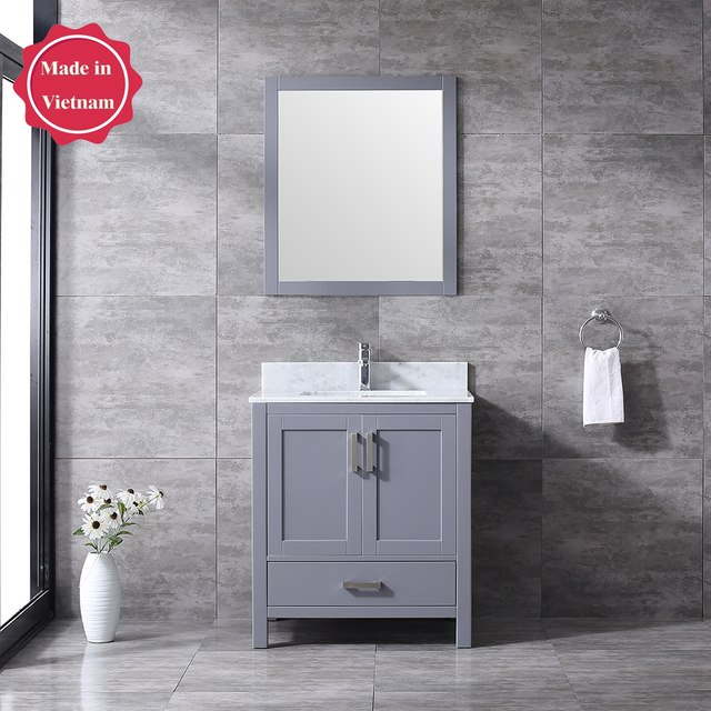 small 30 inch gray Bathroom Vanity