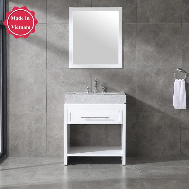 30 inch white color free standing bathroom decor Bathroom Vanity
