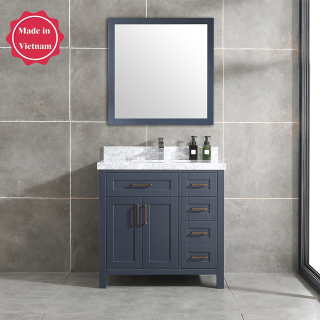 36 inch blue floor mounted Bathroom Vanity