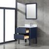 navy blue corner Bathroom Vanity