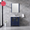 modern navy blue floor mounted Bathroom Vanity