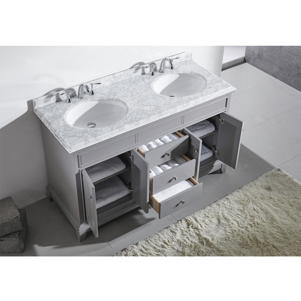 grey free standing Bathroom Vanity