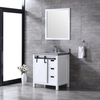 30 inch white modern corner Bathroom Vanity