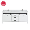 72 inch white traditional Bathroom Vanity for corner