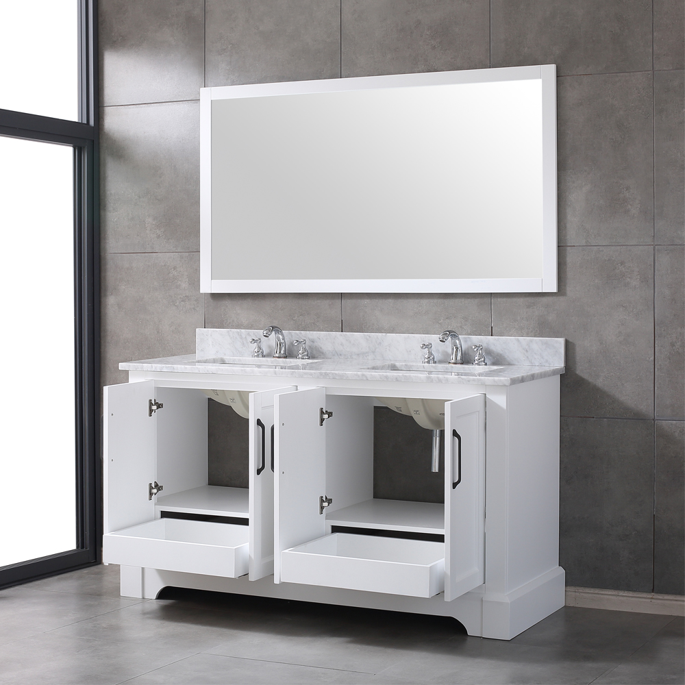 60 inch white free standing Bathroom Vanity
