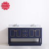 60 inch navy blue countertop Bathroom Vanity