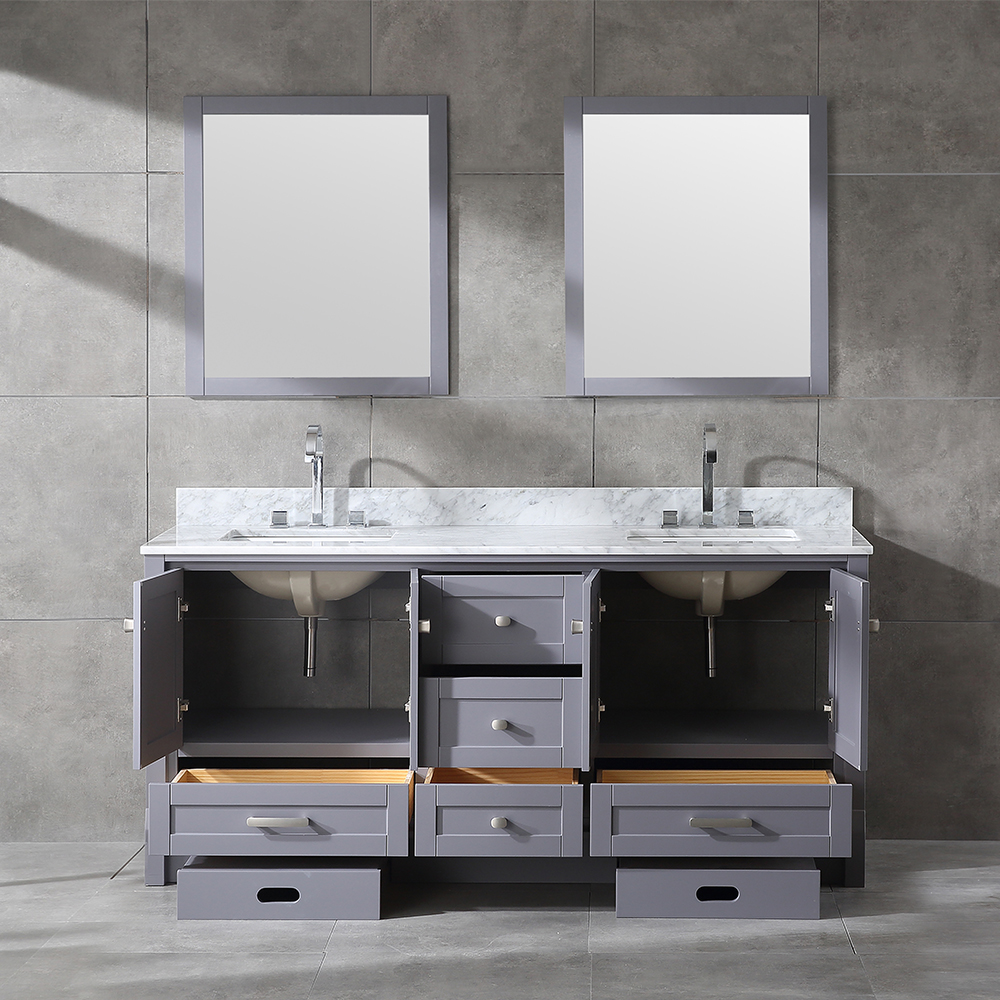 72 inch grey free standing Bathroom Vanity