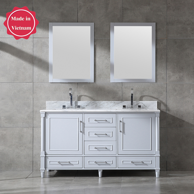 60 inch grey floor mounted Bathroom Vanity
