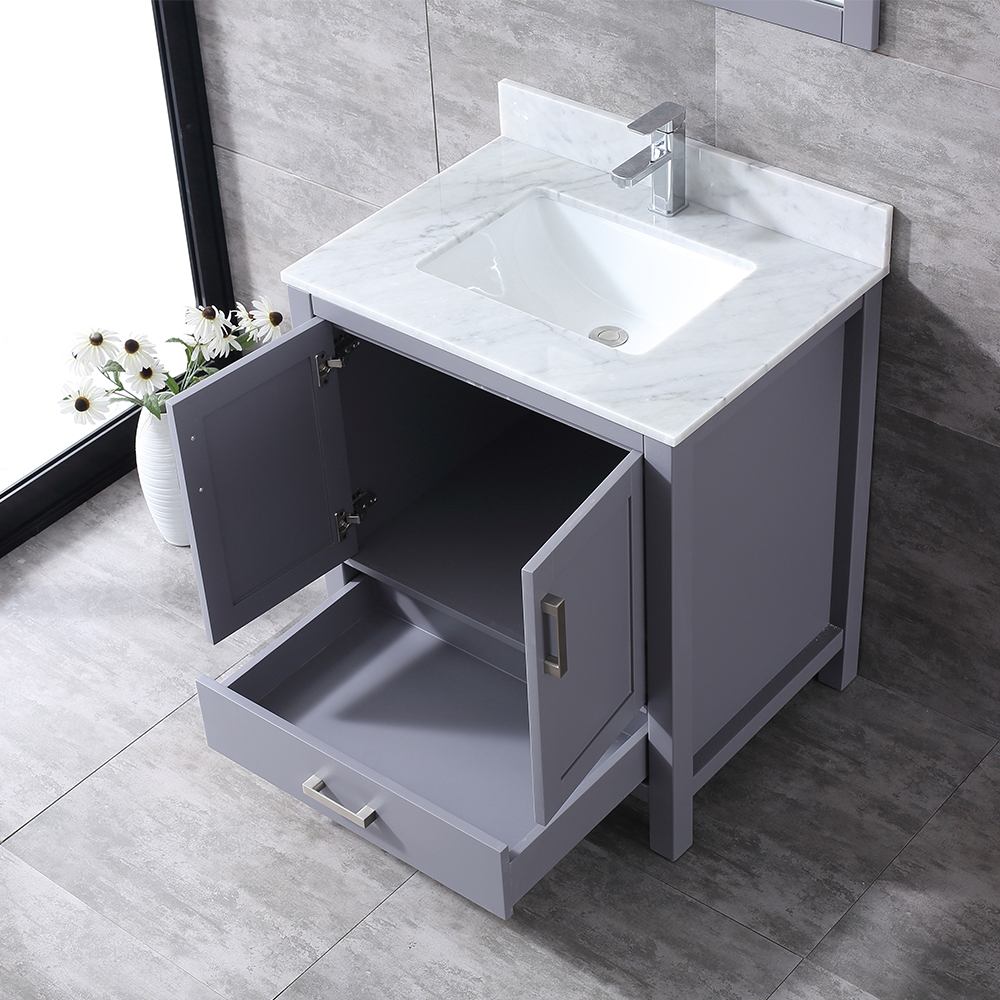 small 30 inch gray Bathroom Vanity