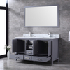 60 inch gray corner Bathroom Vanity