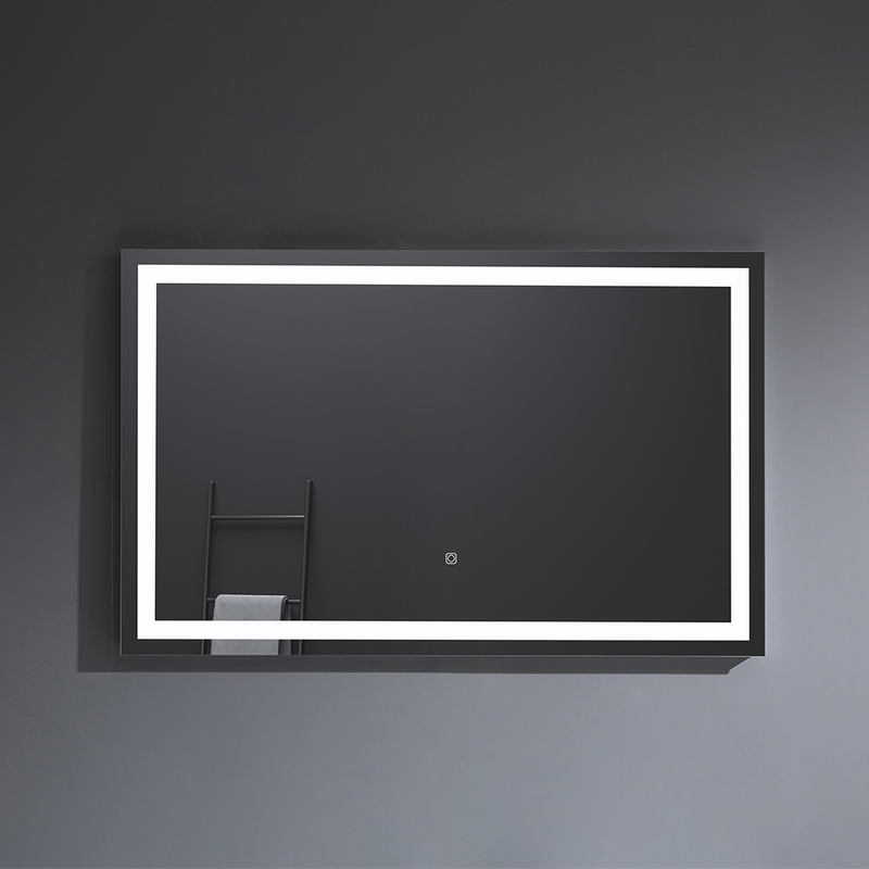 Rectangular waterproof wall mounted bathroom LED mirror