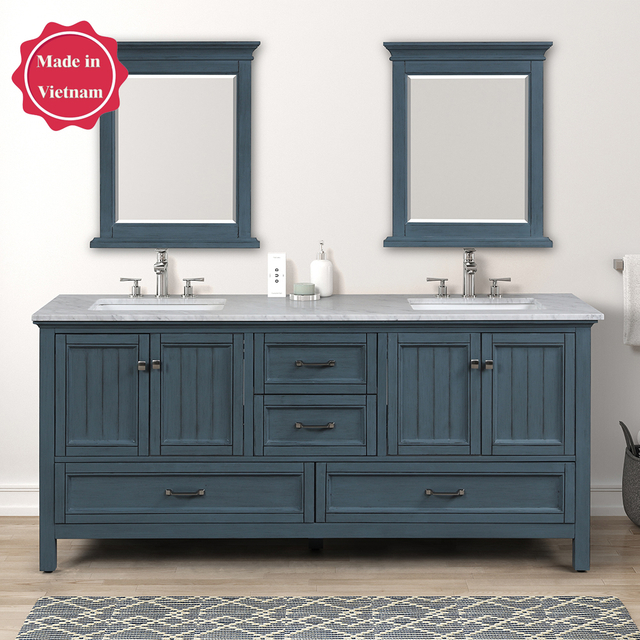 72 inch antique blue wall mounted Bathroom Vanity