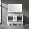 60 inch modern white Bathroom Vanity for floor