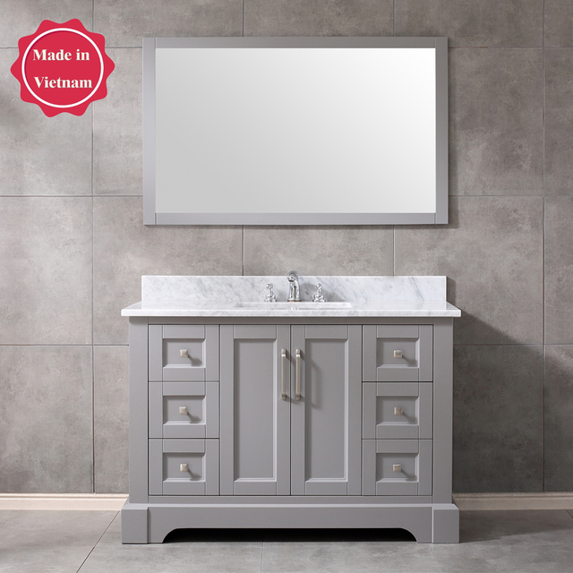48 inch traditional grey Bathroom Vanity for floor