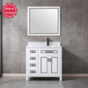 36 inch wood white Bathroom Vanity with sink