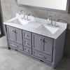 60 inch antique grey Bathroom Vanity with sink