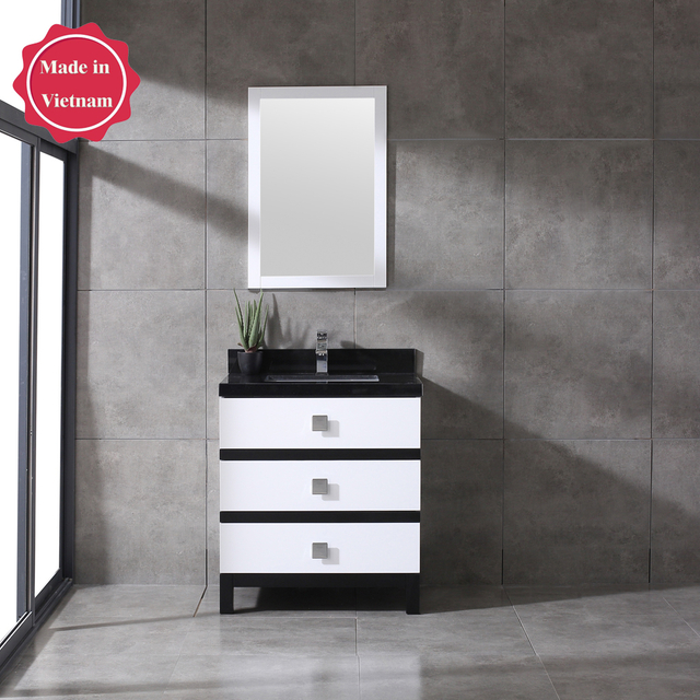 30 inch white vintage floor mounted Bathroom Vanity