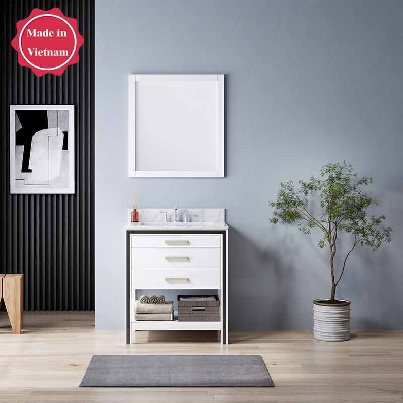 30 inch antique white Bathroom Vanity for corner