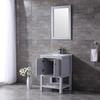 24inch grey bathroom vanity single sink solid wood cabinet 