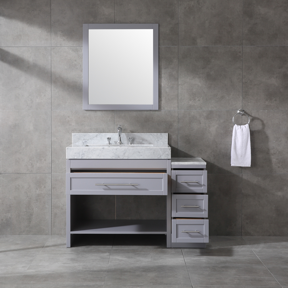 Grey Bathroom Vanity Free Standing Bathroom Combo With Single SInk