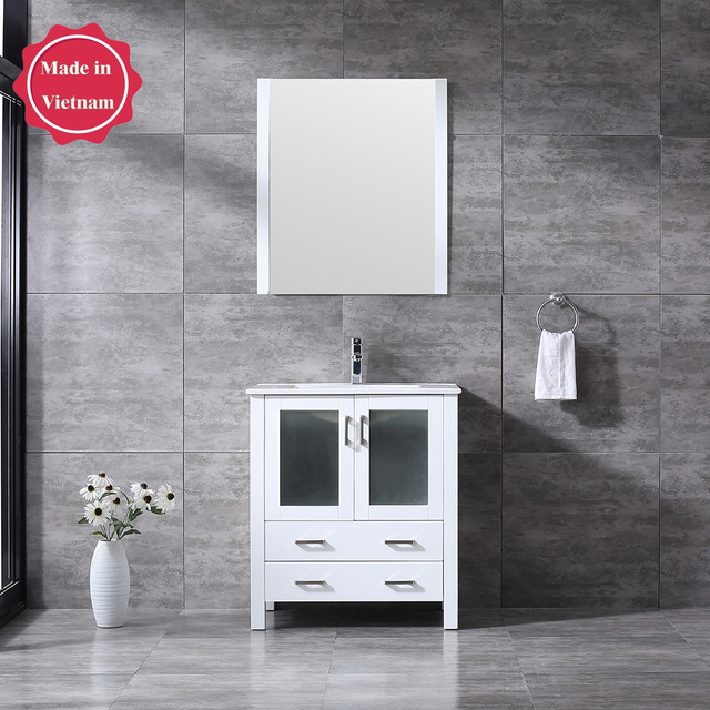 30 inch white free standing Bathroom Vanity
