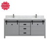 antique 72 inch grey Bathroom Vanity