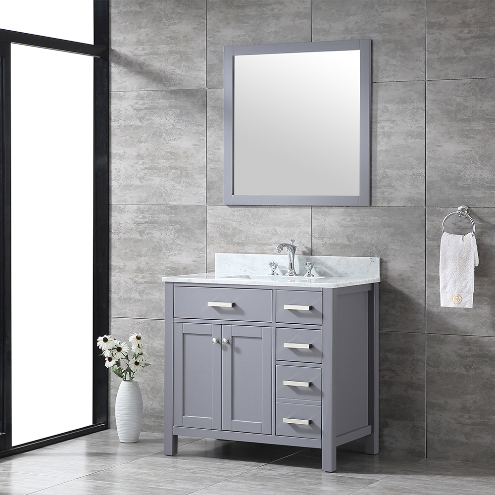 small 36 inch grey Bathroom Vanity