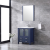 modern navy blue floor mounted Bathroom Vanity