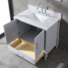 modern gray floor mounted Bathroom Vanity