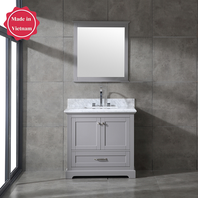 36 inch grey single sink free standing Bathroom Vanity