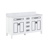 60 inch vintage white Bathroom Vanity with sink