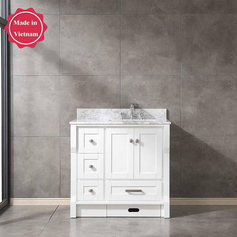 36 inch antique white Bathroom Vanity for corner