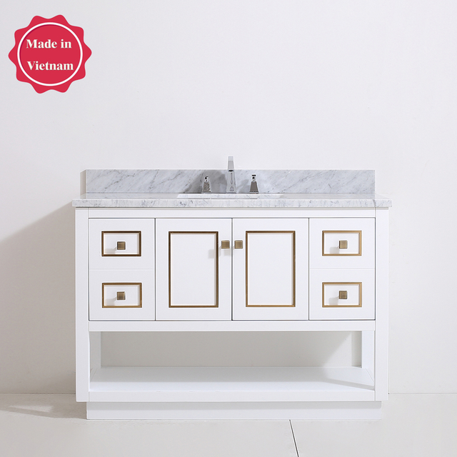 48 inch single grey Bathroom Vanity for floor