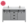 60 inch grey modern Bathroom Vanity for floor
