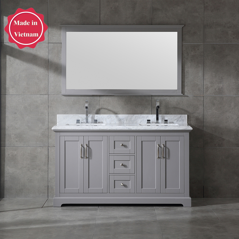 60 inch gray floor mounted Bathroom Vanity