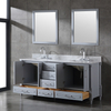 72 inch gray floor mounted Bathroom Vanity