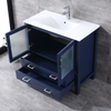 36 inch navy blue free standing Bathroom Vanity