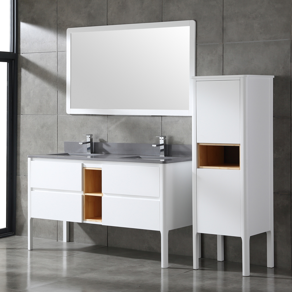 60 inch free standing white Bathroom Vanity