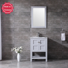 24inch grey bathroom vanity single sink solid wood cabinet 