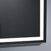 Rectangular waterproof wall mounted bathroom LED mirror