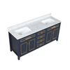 72 inch navy blue free standing Bathroom Vanity