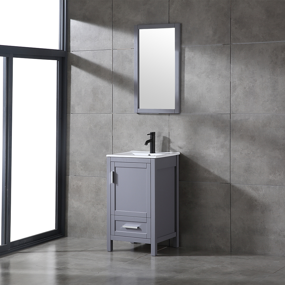 small grey free standing Bathroom Vanity
