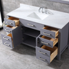 60 inch dark grey floor mounted Bathroom Vanity