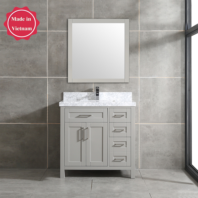 36 inch gray free standing Bathroom Vanity