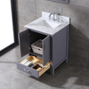gray corner Bathroom Vanity