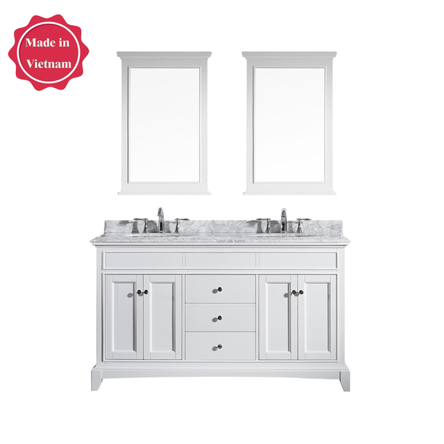 vintage white free standing Bathroom Vanity