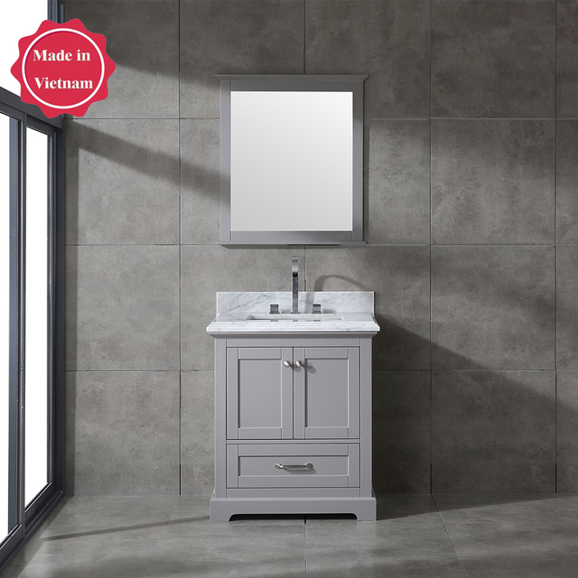 30 inch rustic grey Bathroom Vanity for floor
